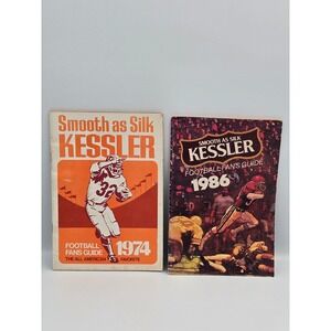 Kessler Football Fans Guide 1974 and 1986 Vintage Alcohol Memorabilia Books